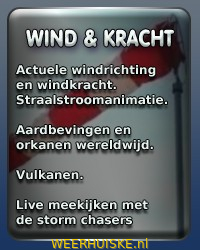 WEERHUISKE.nl - windrichting windkracht storm orkaan tsunamie actueel animatie vooruitblik vooruitzicht