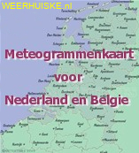 de meteogrammenkaart voor Nederland en België