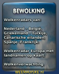 WEERHUISKE.nl - Wolkenradar Nederland - België - Frankrijk - Europa - Spanje - Griekenland - Turkije - Canarische Eilanden - Italie - actuele bewolking