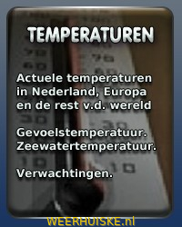 WEERHUISKE.nl - temperatuur Nederland Europa actueel verwachting gevoelstemperatuur extremen